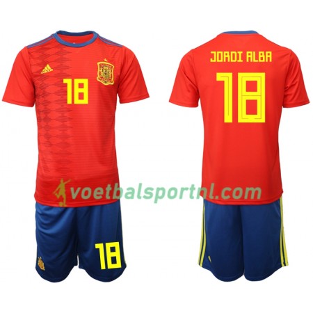 Spanje JORDI ALBA 18 Kind Thuis Tenue 2019